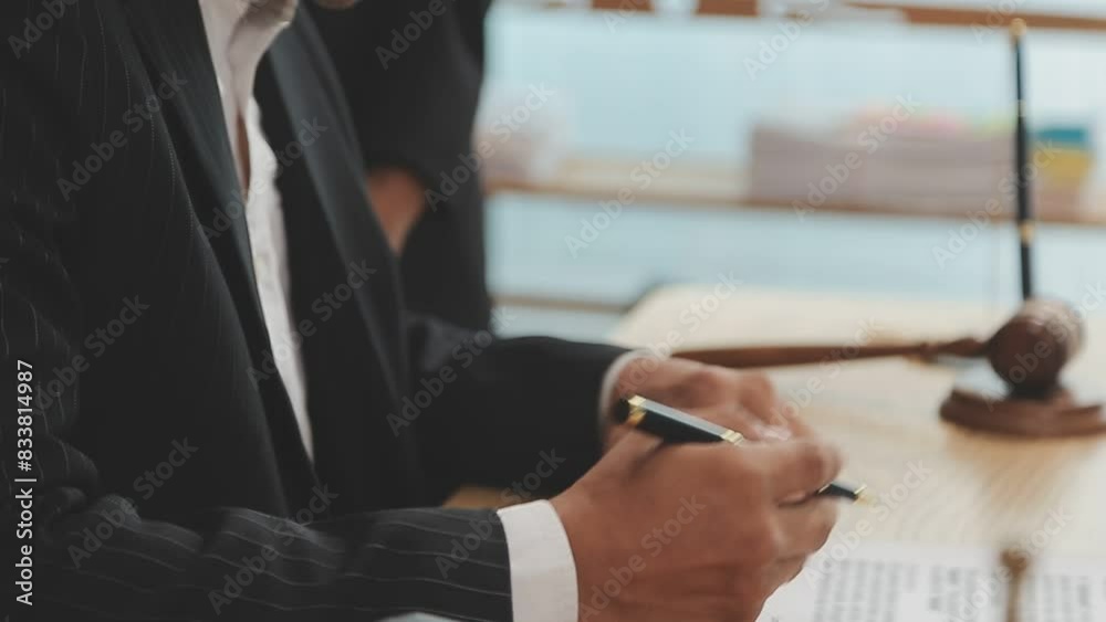 Agreement contract on working desk in office. Law, legal services, advice, Justice concept