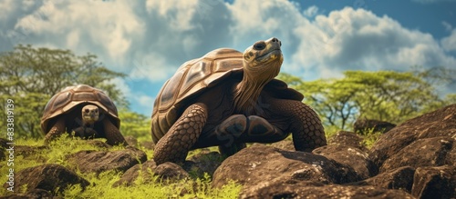Giant tortoises in the Gala...
