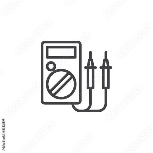 Digital multimeter line icon