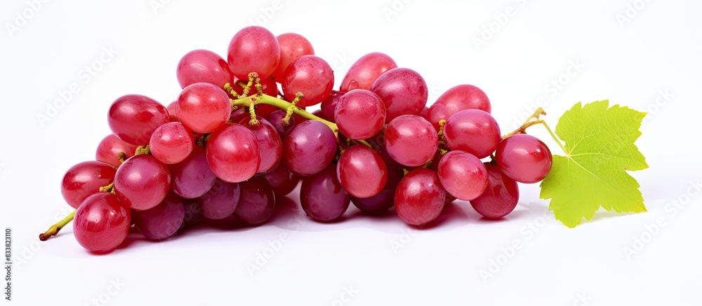 Red grape isolated on white background with copy space image. Red grape isolated on white background with copy space image.