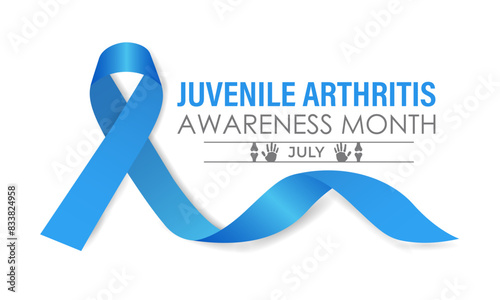 Vector illustration Juvenile Arthritis awareness month is observed every year in July. The important symptoms of the diseases joint swelling and pain. Banner poster, flyer and background design.