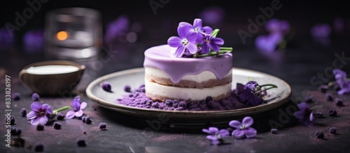 Sweet dessert decorated wit...