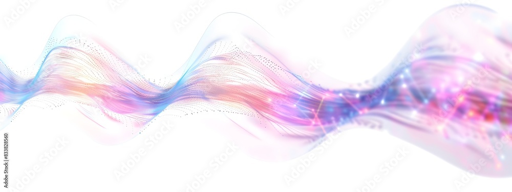 Vibrant Quantum Light Wave   Colorful Digital of Flowing Energy Fluctuations