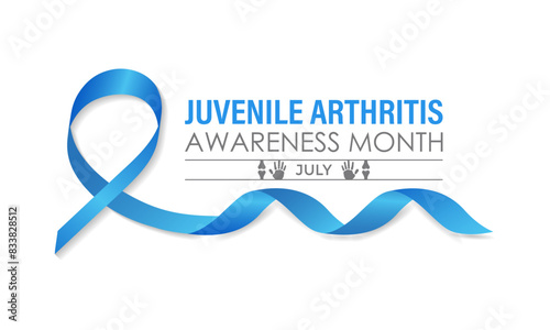 Vector illustration Juvenile Arthritis awareness month is observed every year in July. The important symptoms of the diseases joint swelling and pain. Banner poster, flyer and background design.