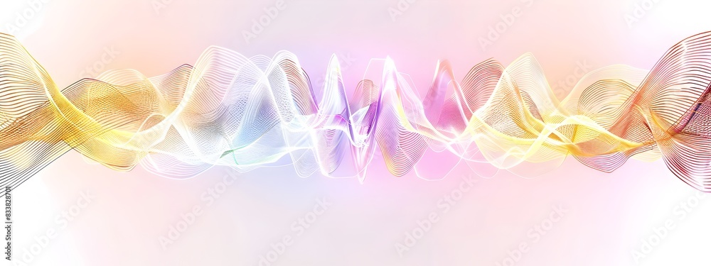 Obraz premium Mesmerizing Spectral Light Wave Visualization with Captivating Chromatic Patterns