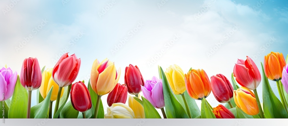 Vibrant tulips with copy space image Vibrant tulips with copy space image