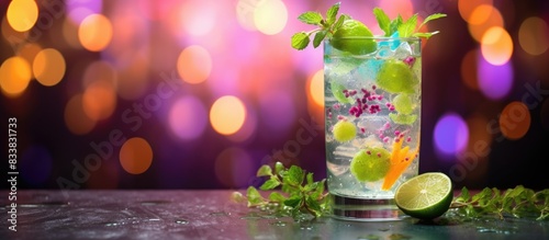 Mojito beverage on a white ...