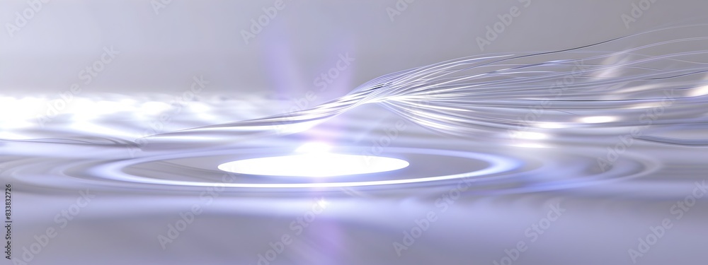 Light Wave in Ring Resonator D Rendering on White Light Wave in Ring Resonator D Rendering on White