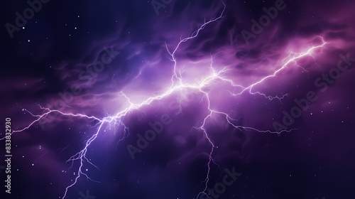 Purple Lightning Storm