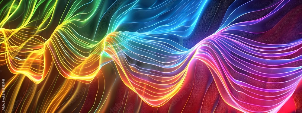 Obraz premium Radiant Waves of Polarized Light A Captivating