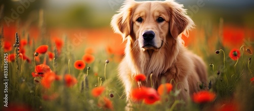Cute Golden Retriever dog s...