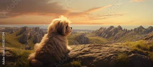 The Malitian lapdog gazes i...