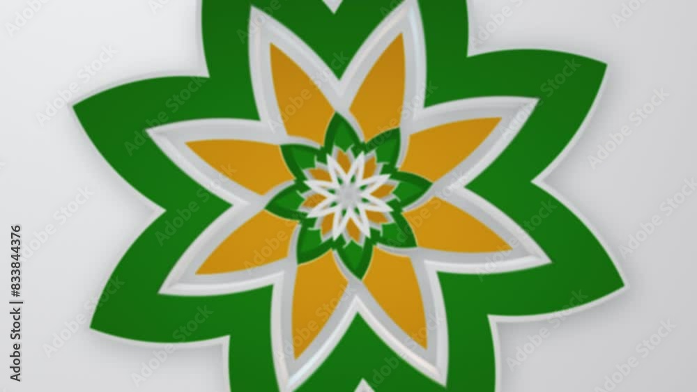 Green & Orange Geometric Islamic Background Green & Orange Geometric Islamic Background