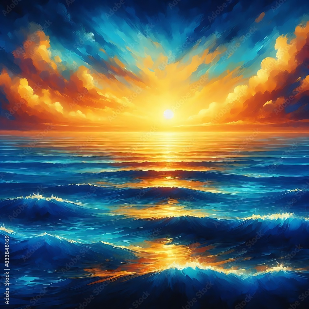 Obraz premium sunset over ocean