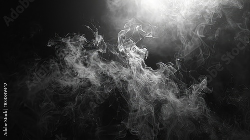 Smoke drifting away in darkness from a search photo