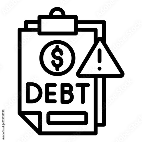 Vector Design Debt Icon Style