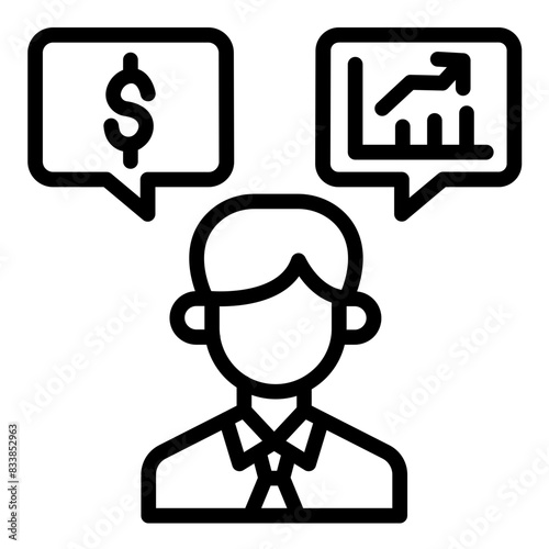 Vector Design Financial Advisor Icon Style