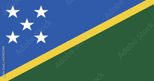 Illustration of the flag of Solomon Islands country