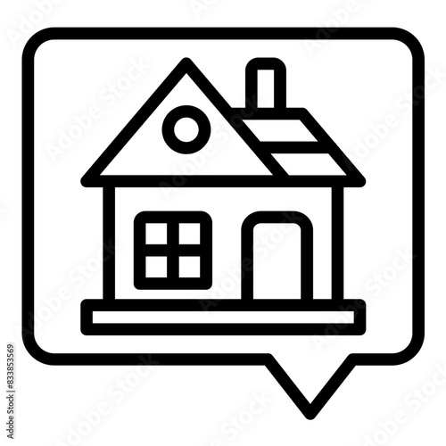 Vector Design House Chat Icon Style