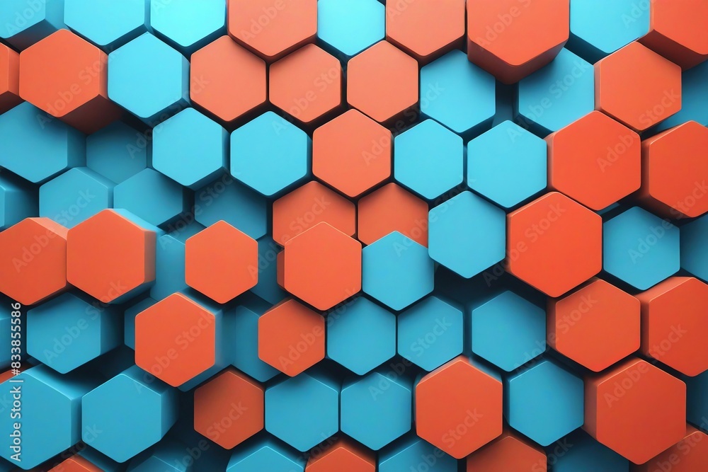 Naklejka premium abstract background with hexagons