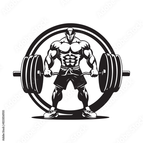 Power Lifting Vector Art, Icons, and Graphics on white background