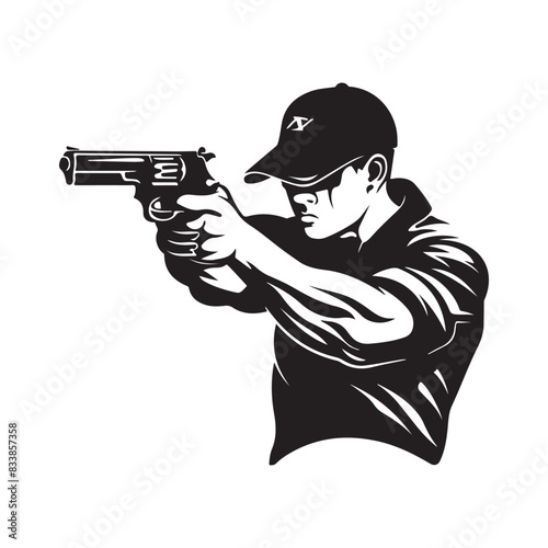 Gun Club Logo Images design template vector isolated on white background