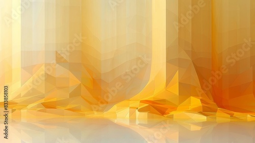 Illustration of a 3D abstract reflection in a mirror against a soft peach background, emphasizing gentle distortions and ethereal forms photo