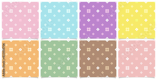 Wallpaper Mural seamless pastel soft color flower background pattern textile design for graphic, texture, backdrop, printing, clothing. Collection set vector. Torontodigital.ca