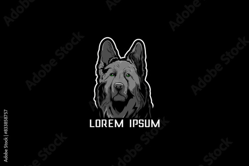 amazing art illustration design German Shepard vector image template. Animal, dog or pet beautiful.