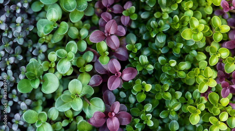 Vibrant Microgreens Background Representing Freshness and Organic Growth