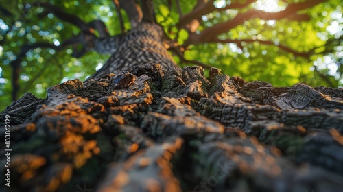 Close up of a big tree trunk