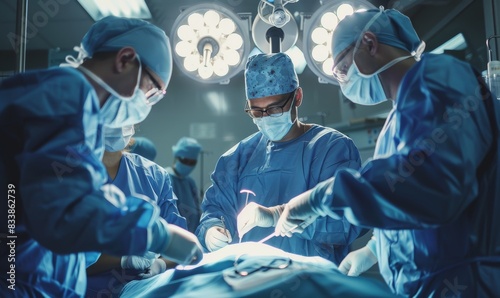 Highly skilled surgeons perform precise surgeries in the operating room using surgical tools and equipment
