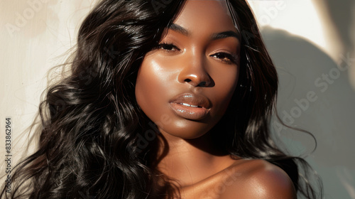 Weaves and lace wigs made with silky, natural black human hair.