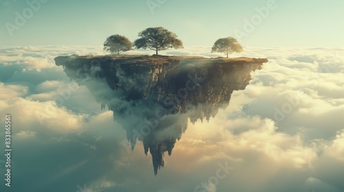 Surreal Dreamscapes, Fantastical landscapes with impossible elements, such as floating mountains or liquid skies