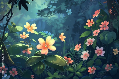 A breathtaking and awe-inspiring landscape with blooms