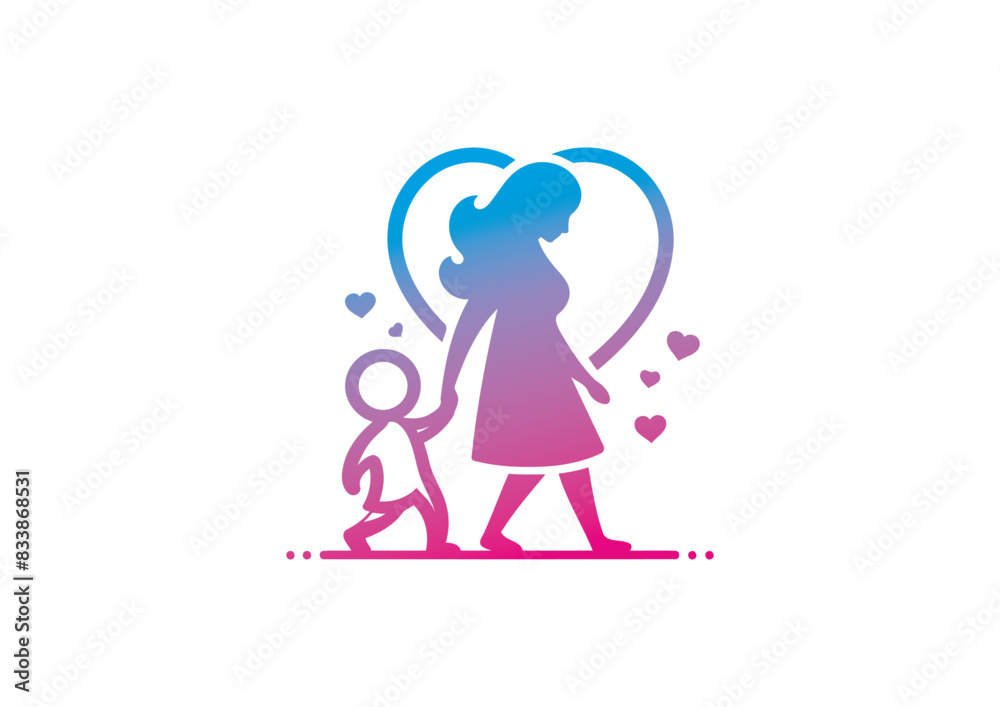 Mom and baby vector, mother’s day vector, mom and child vector Mom and baby vector, mother’s day vector, mom and child vector