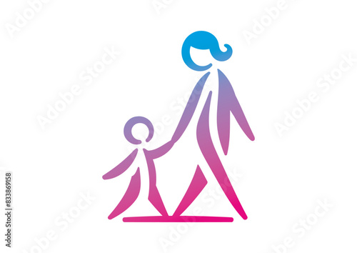Mom and baby vector, mother’s day vector, mom and child vector