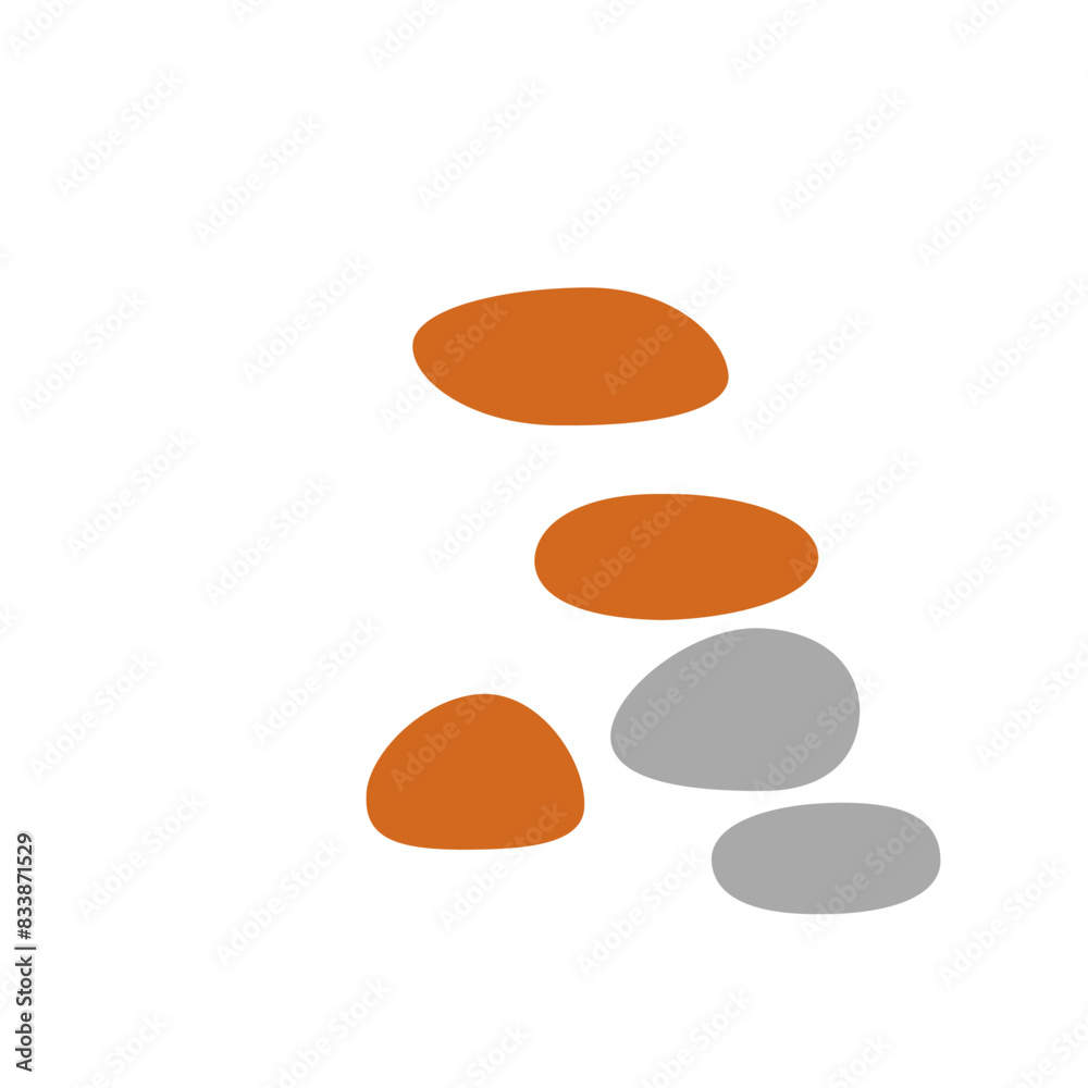 An abstract isolated retro boho oval shape design element. An abstract isolated retro boho oval shape design element.