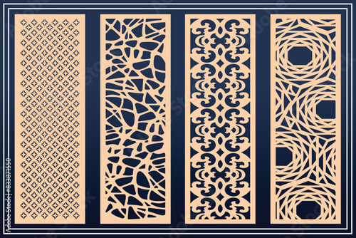 Mandir Side Jali Design for graphic and plywood, partition, foam, acrylic and CNC machine cutting.