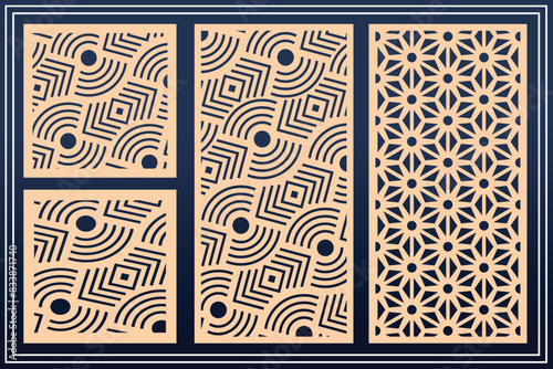 Mandir Side Jali Design for graphic and plywood, partition, foam, acrylic and CNC machine cutting.