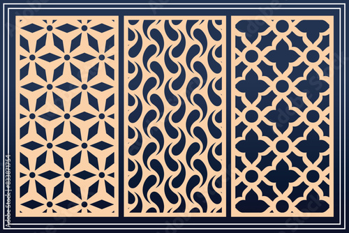 Mandir Side Jali Design for graphic and plywood, partition, foam, acrylic and CNC machine cutting.