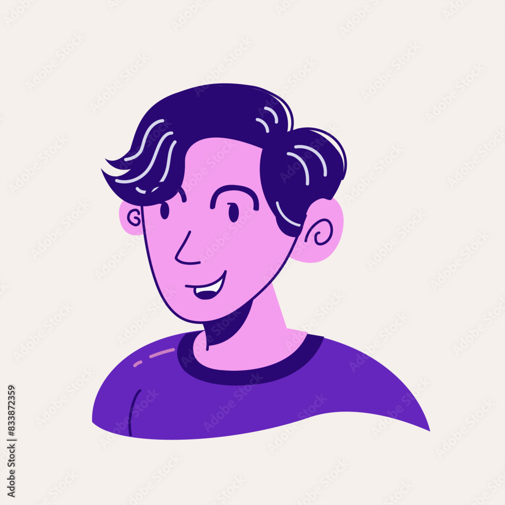 male with a T-shirt avatar design male with a T-shirt avatar design