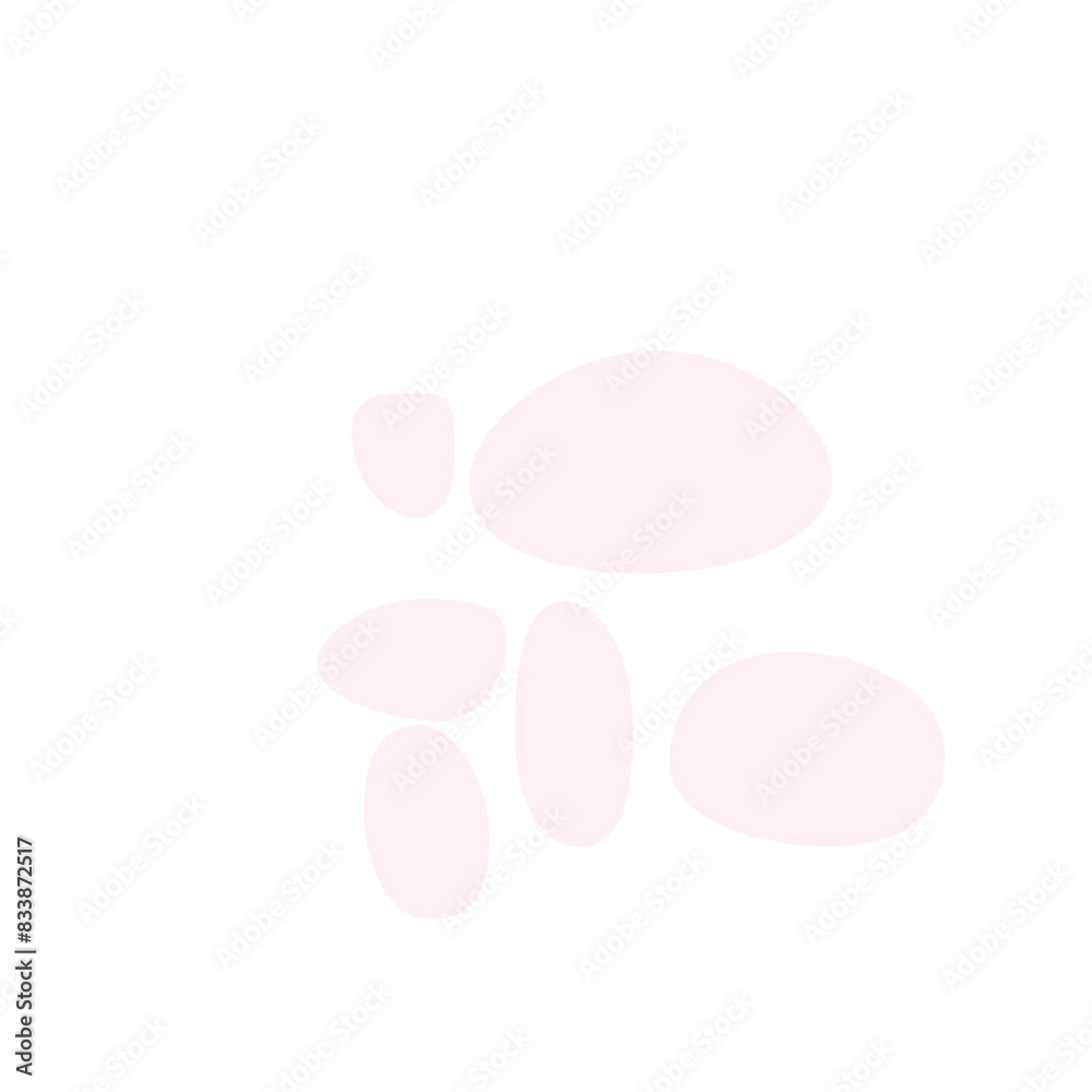 An abstract isolated retro boho oval shape design element. An abstract isolated retro boho oval shape design element.
