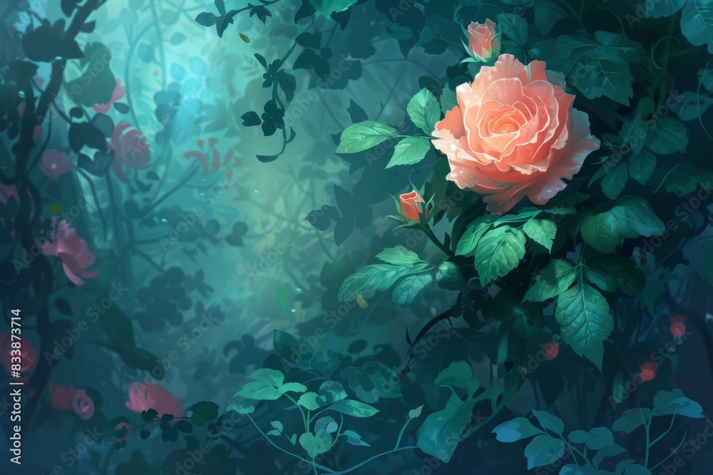 A lush and verdant scenery for your graphic design A lush and verdant scenery for your graphic design