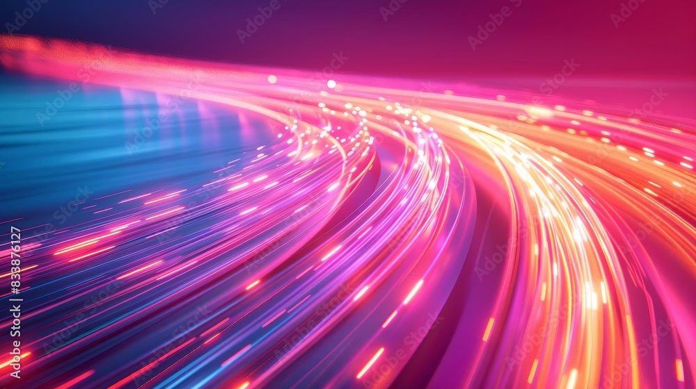 Illustrate a 3D flat render of a highspeed motion scene Illustrate a 3D flat render of a highspeed motion scene