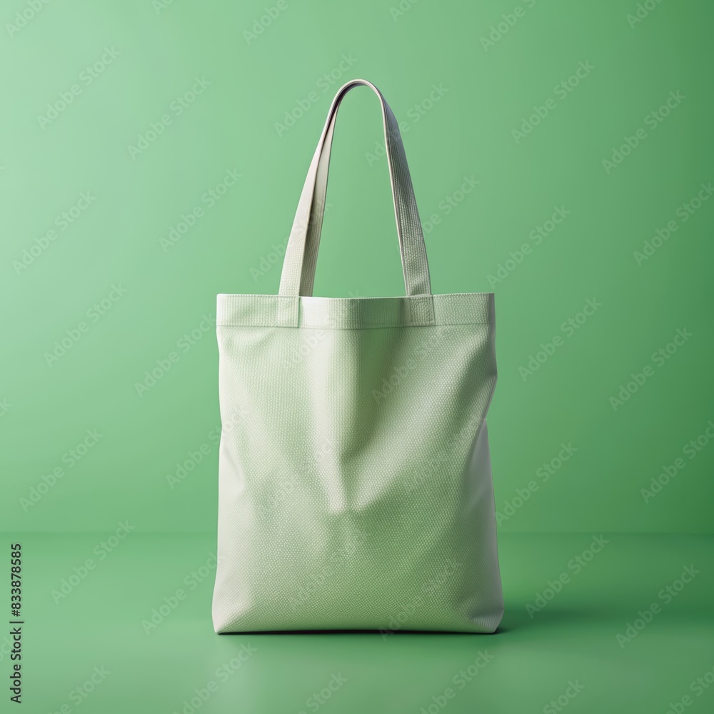 bag mockup for merchandising on green pastel bag mockup for merchandising on green pastel