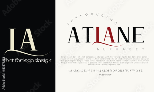Atlane vector alphabet font for logo design
