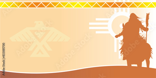 Native American Day Background Copy Space Vectors