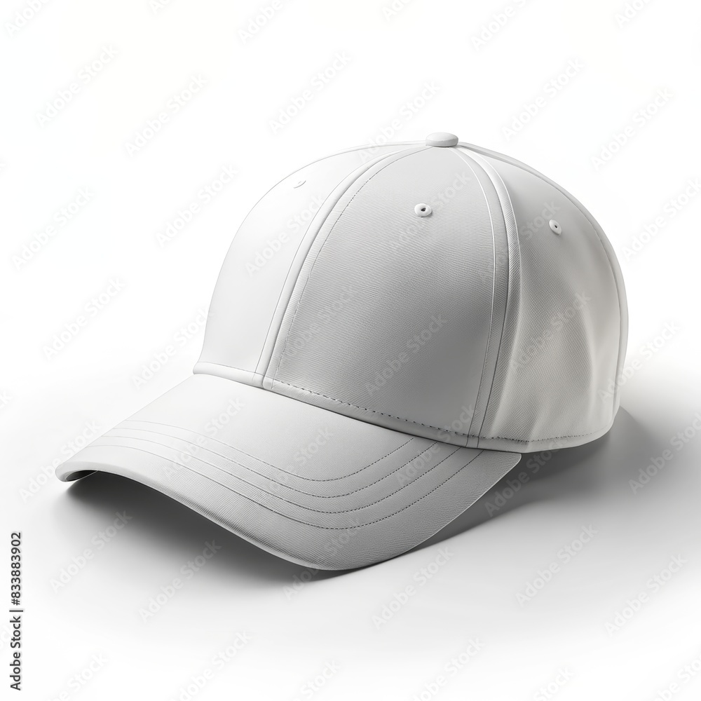 Fototapeta premium white cap mockup on white background