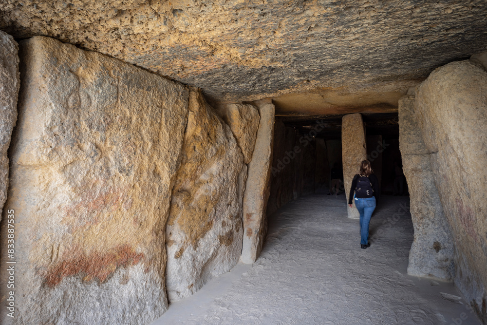 Fototapeta premium dolmen of Menga, 5,500 years BC, Antequera, Málaga, Andalusia, Spain